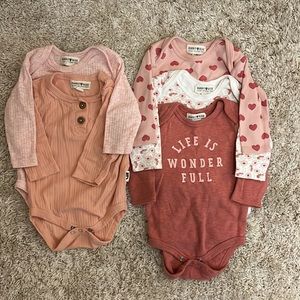 Rabbit + Bear Long Sleeve Onesie Lot